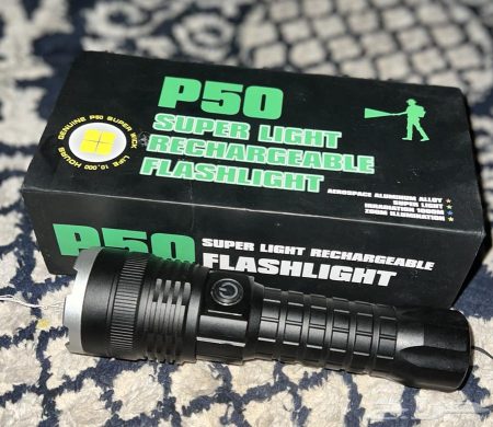 P50 Super Light Rechargeable Flashlight Aluminum Alloy Zoomable
