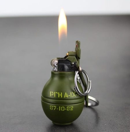 M-27 Hand Grenade Lighter, Gas windproof lighters With Keychain